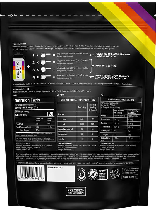 Precision Fuel and Hydration Electrolyte + Carb 60g