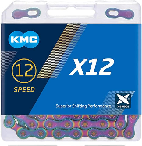KMC X12 Chain - 12-Speed, 126 Links, Aurora