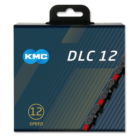 KMC DLC 12 Chain - 12-Speed, 126 Links, Black/Red