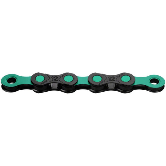 KMC DLC 12 Chain - 12-Speed, 126 Links, Black/Celeste