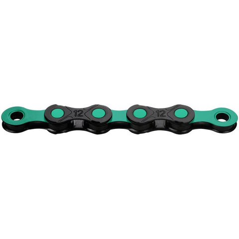 KMC DLC 12 Chain - 12-Speed, 126 Links, Black/Celeste