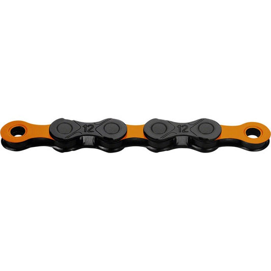 KMC DLC 12 Chain - 12-Speed, 126 Links, Black/Orange