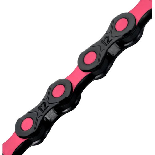 KMC DLC 12 Chain - 12-Speed, 126 Links, Black/Pink