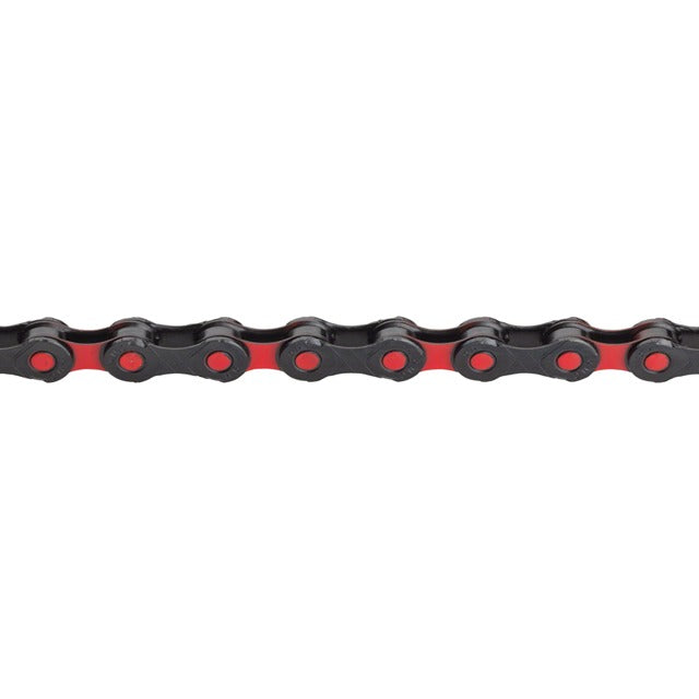 KMC DLC 12 Chain - 12-Speed, 126 Links, Black/Red