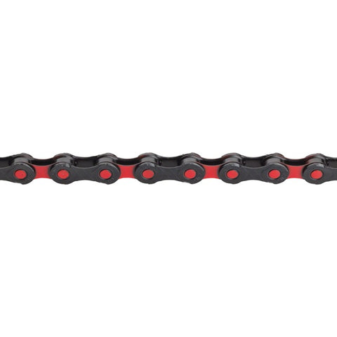 KMC DLC 12 Chain - 12-Speed, 126 Links, Black/Red
