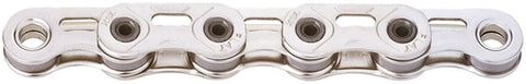 KMC XSL Flat Waxed Chain - 12/13-Speed, 126 Links, Compatible with SRAM T-Type and AXS Systems, Silver