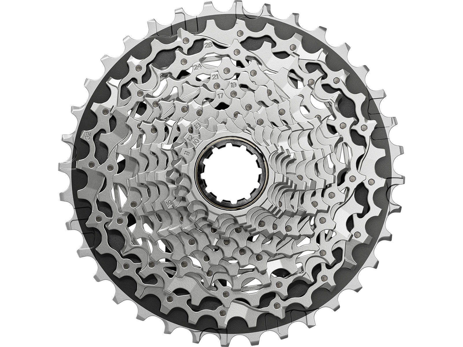 SRAM Force AXS XG-1270 Cassette - 12-Speed, 10-36t, Silver, For XDR Driver Body, D1