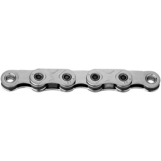 KMC X-Flat EPT Waxed Chain - 12/13-Speed, 126 Links, Compatible with SRAM T-Type and AXS Systems, Silver