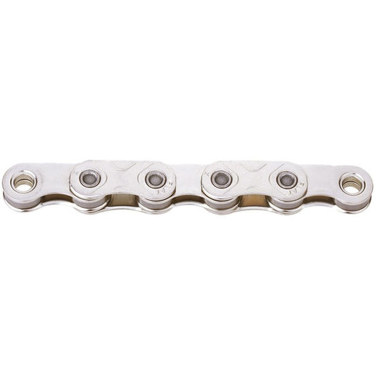 KMC X-Flat Waxed Chain - 12/13-Speed, 126 Links, Compatible with SRAM T-Type and AXS Systems, Silver