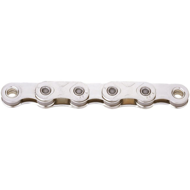 KMC X-Flat Waxed Chain - 12/13-Speed, 126 Links, Compatible with SRAM T-Type and AXS Systems, Silver