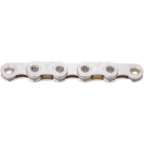 KMC X-Flat Waxed Chain - 12/13-Speed, 126 Links, Compatible with SRAM T-Type and AXS Systems, Silver