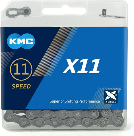 KMC X11 Chain - 11-Speed, 118 Links, Gray