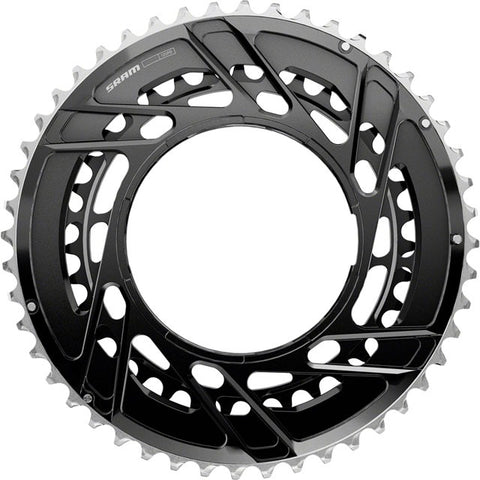 SRAM Force 2x Thread Mount Chainring - 50/37t, 12-Speed, Thread Mount (For Force E1 AXS PM Spider), Black, E1