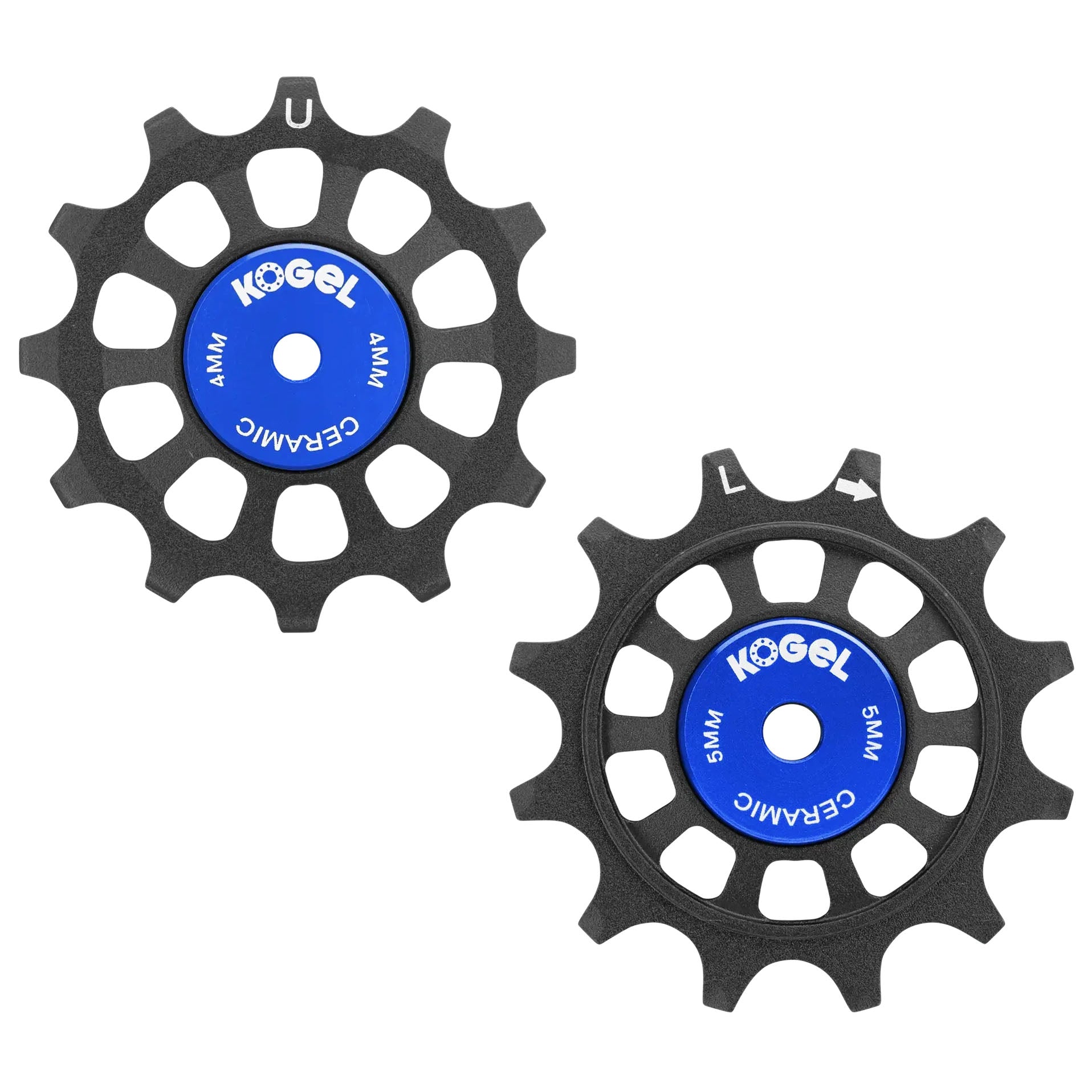Kogel Bearings 12/12T Hybrid Ceramic Pulley Set WiFli, Road, Black