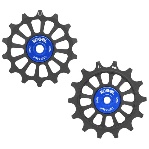 Kogel Bearings 14/14T Hybrid Ceramic Pulley Set SRAM 12, Cross - Blk