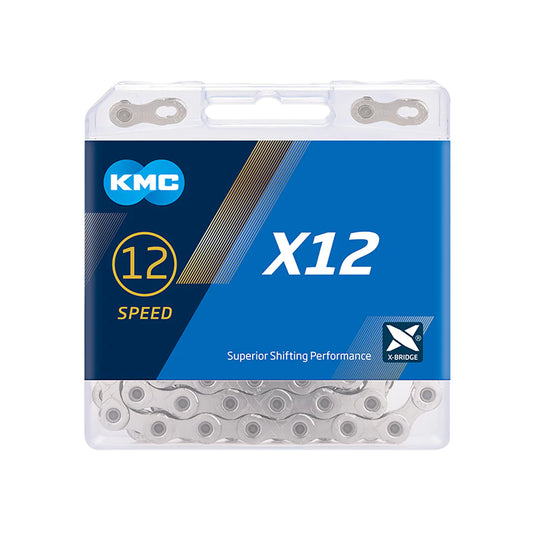 KMC X12 Chain - 12-Speed, 126 Links, Silver