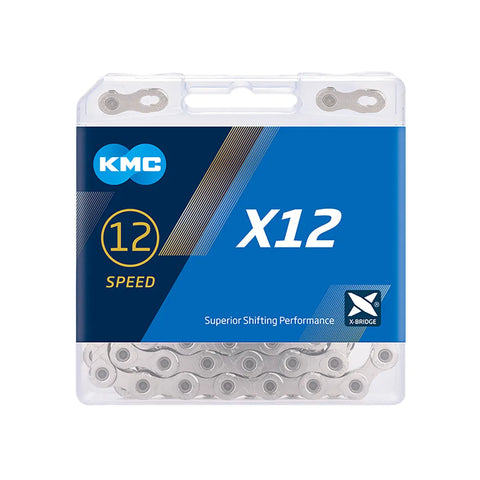 KMC X12 Chain - 12-Speed, 126 Links, Silver