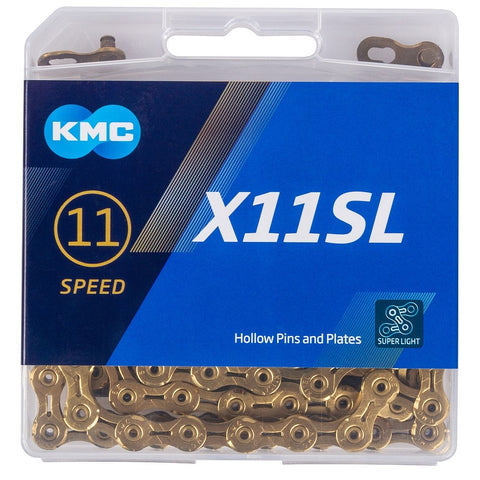 Cadena KMC X11SL SuperLight Gold 11 velocidades - Bike Center