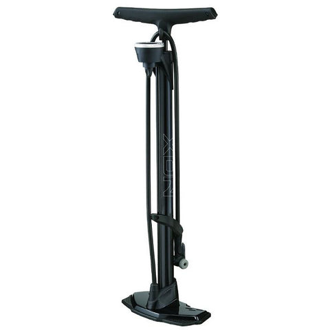 Inflador de Pie Deluxe Aluminio Extra Liviana Presta Schrader 160psi Negro - Bike Center