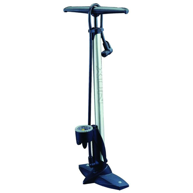 Inflador de Pie Aluminio Extra Liviana Presta Schrader 160psi