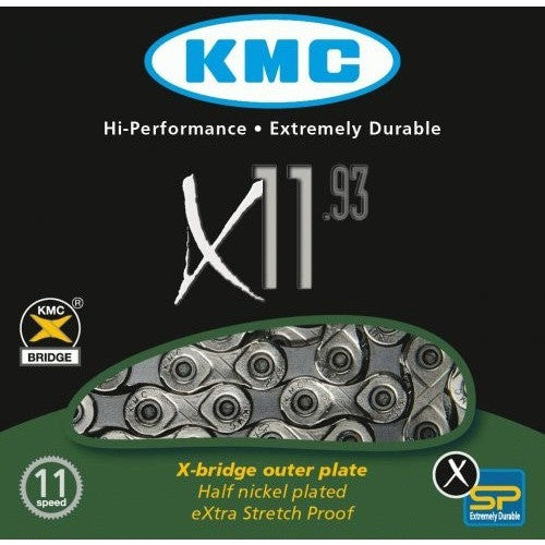 KMC X11.93 11sp Silver/Black 118Links - Bike Center