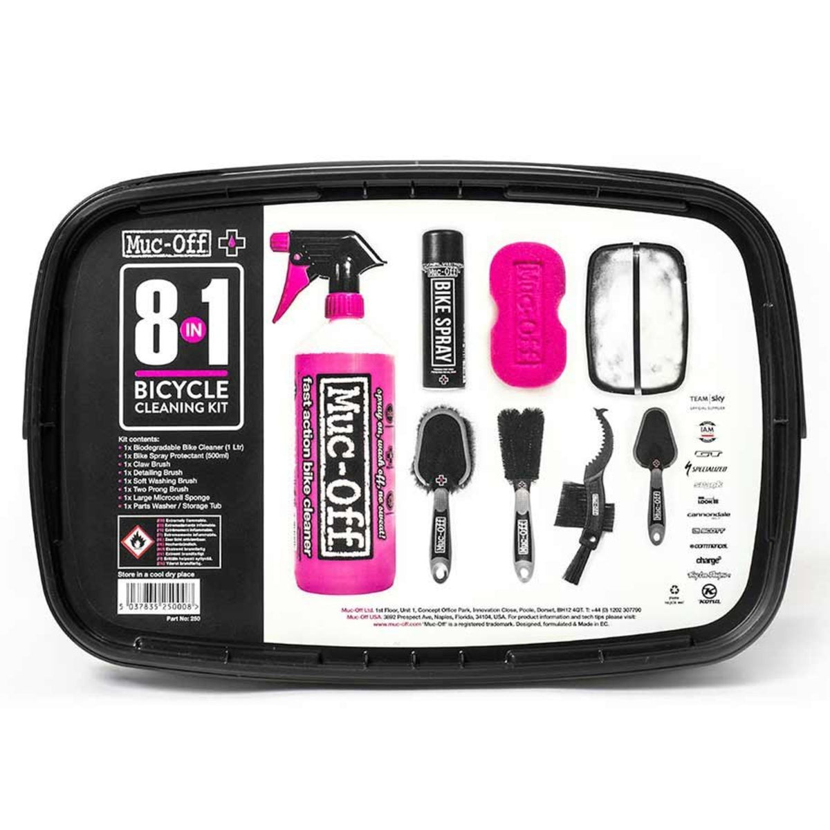 Muc-Off 8-in-1 Cleaning Kit: Tub with 8 Pieces - Bike Center