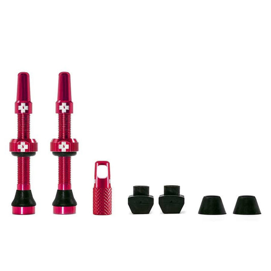 Muc-Off Tubeless: Kit valvula Ruta y MTB Red 44mm - Bike Center